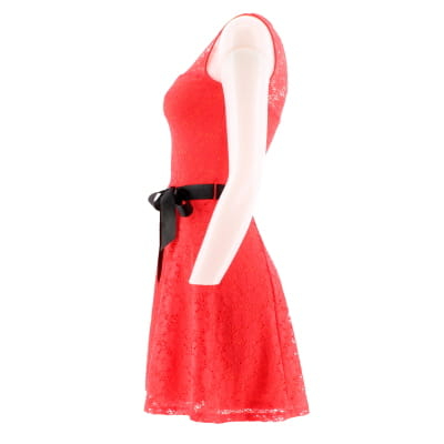 Voir photo 3 de Robe en dentelle rouge - Femme - Morgan - Taille XS Robe en dentelle rouge - Femme - Morgan - Taille XS Très bon état - Vue 3 -